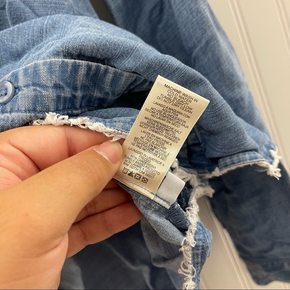 Anthropologie | Cloth & Stone Caffrey Chambray Button down Sz M - Picture 8 of 8